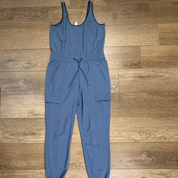 Athleta Pants - Athleta Women's Unbound Jumpsuit Sz S Blue/Black, Athletic, Jogger, Lightweight